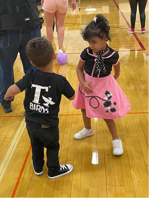 Photos of the sock hop event