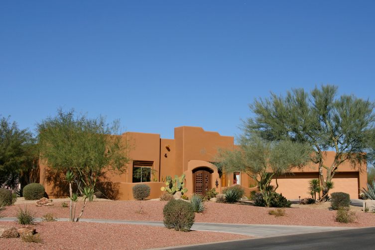 A adobe style house in Arizona.