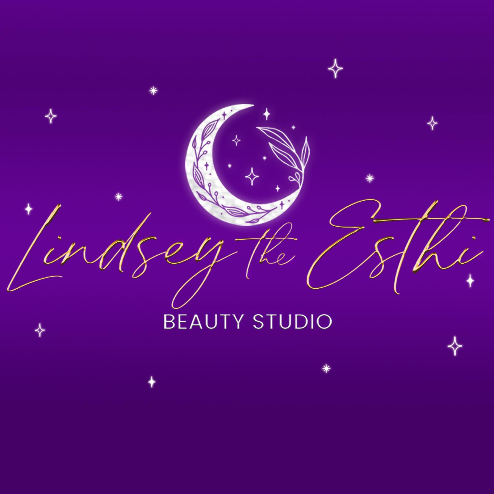Purple square with stars, a white moon and leaves, and yellow text.