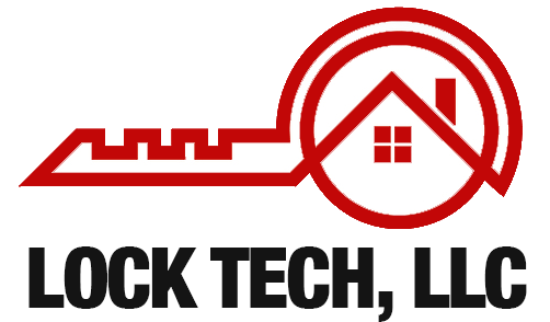 Black text under a red image of a key and a house.